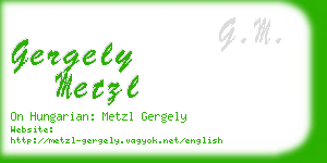 gergely metzl business card